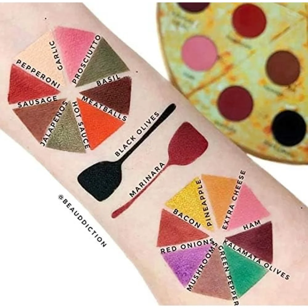New Glamlite Cosmetics Pizza Makeup Palette! 18 Shades Eyeshadow Palette
